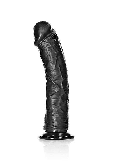 Real Rock - Curved Realistic Dildo with Suction Cup 9 inches - Black