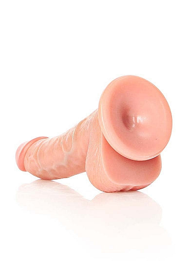 Real Rock - Curved Realistic Dildo & Balls with Suction Cup 6 inches - Skin