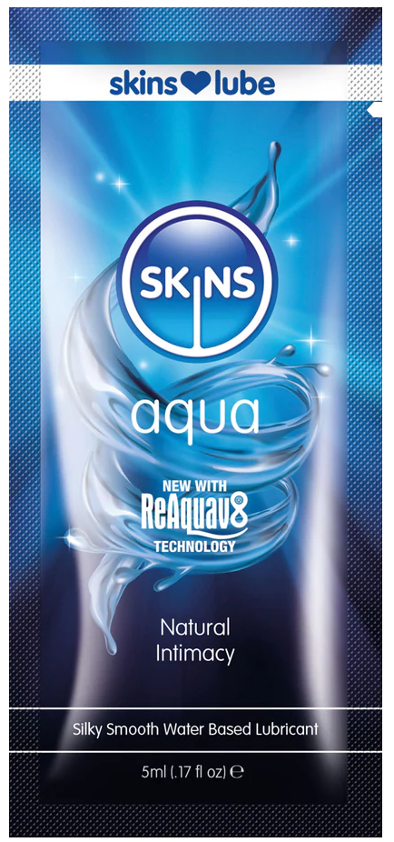 Skins Aqua Water Based Lubricant - 5ml Foil