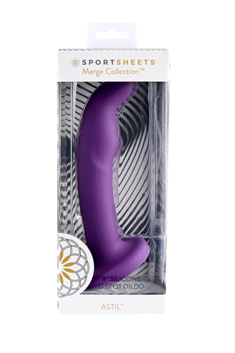 Sportsheets Merge Collection - Astil - 8" Solid Silicone G-Spot Dildo