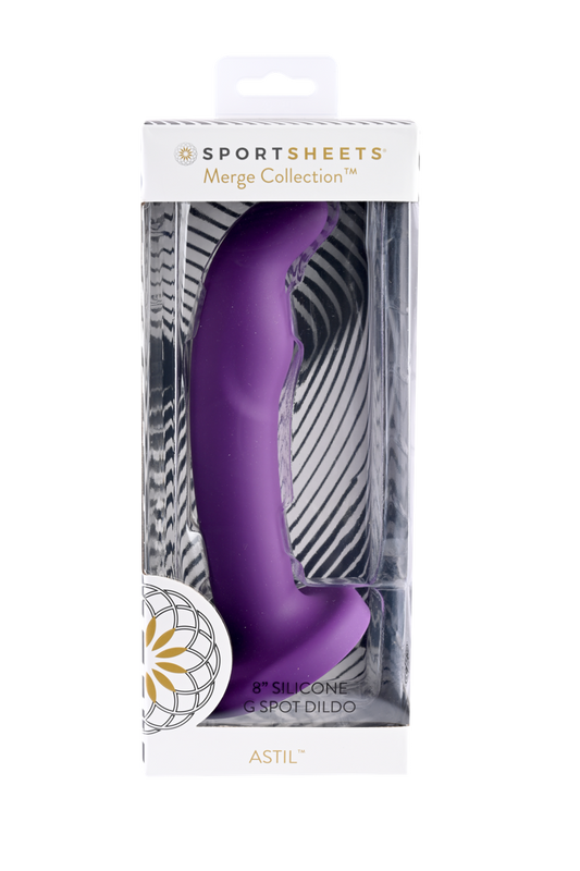 Sportsheets Merge Collection - Astil - 8" Solid Silicone G-Spot Dildo