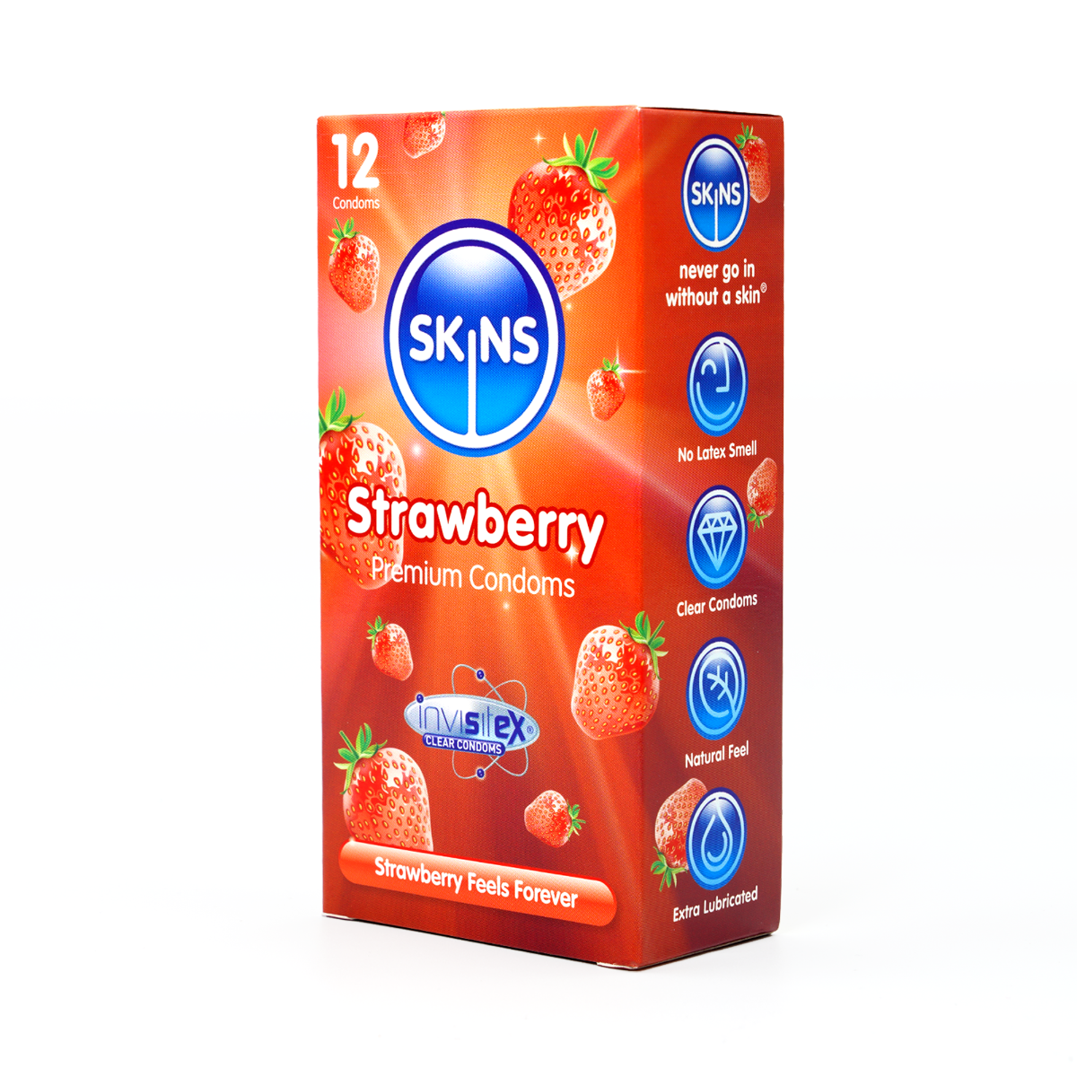 Skins Condoms Strawberry 12 Pack