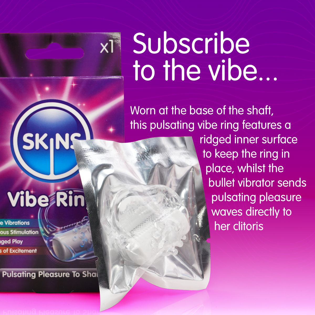 Skins Vibrating Ring Retail Pack