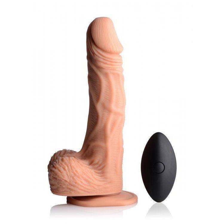 10X Groove Harness with Vibrating and Rotating Silicone Dildo