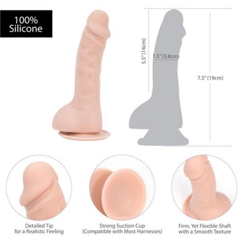 Addiction - Brad Realistic Dildo With Suction Cup - 19 cm