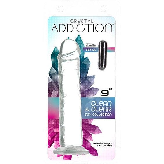 Addiction - Crystal Addiction Vertical Dildo (No Balls) 9 Inch