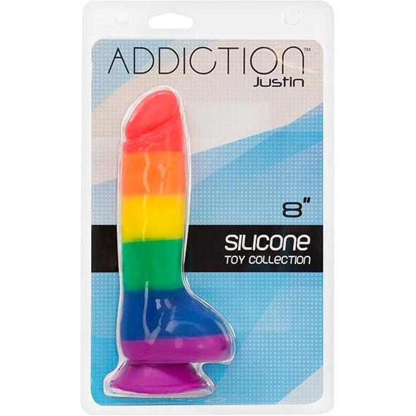 Addiction - Justin 8 Inch Dong Rainbow