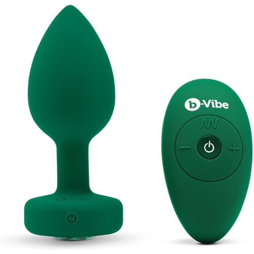 B-Vibe - Vibrating Jewel Plug M/L Emerald