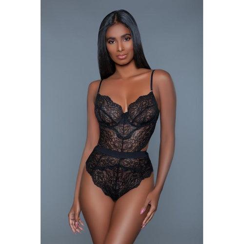 Bettany Lace Bodysuit - Black