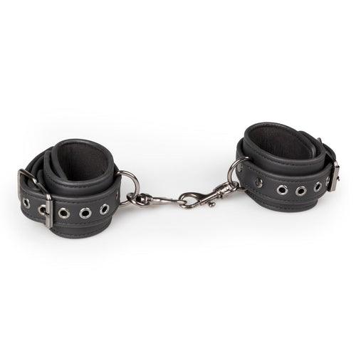 Black Leather Handcuffs