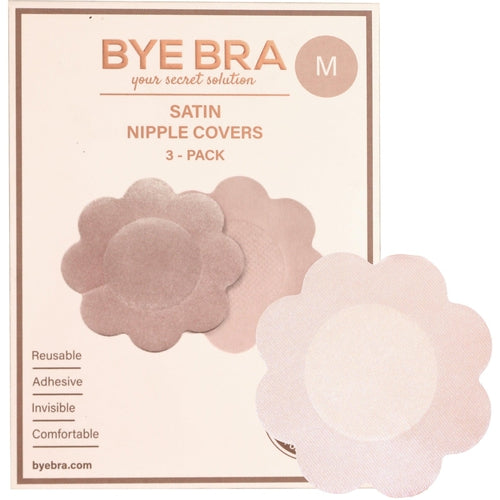 Bye Bra - Silk Nipple Covers Nude 3 Pairs