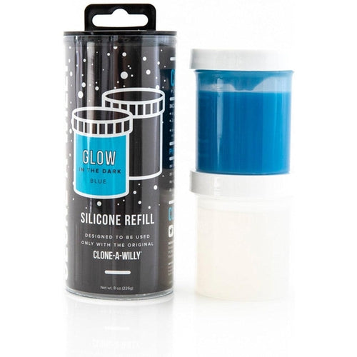 Clone-A-Willy - Refill Glow in the Dark Blue Silicone