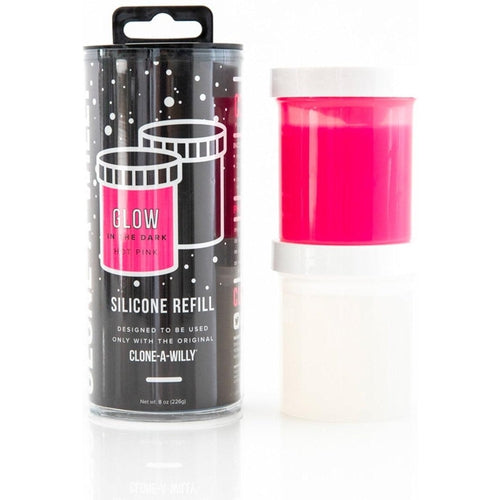 Clone-A-Willy - Refill Glow in the Dark Hot Pink Silicone