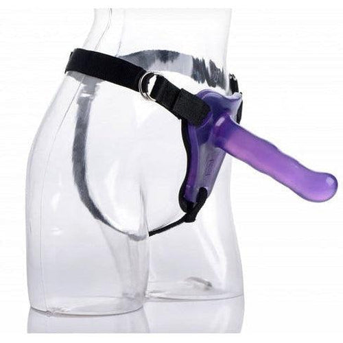 Comfort Ride Strap-on Harness with Dildo - Purple