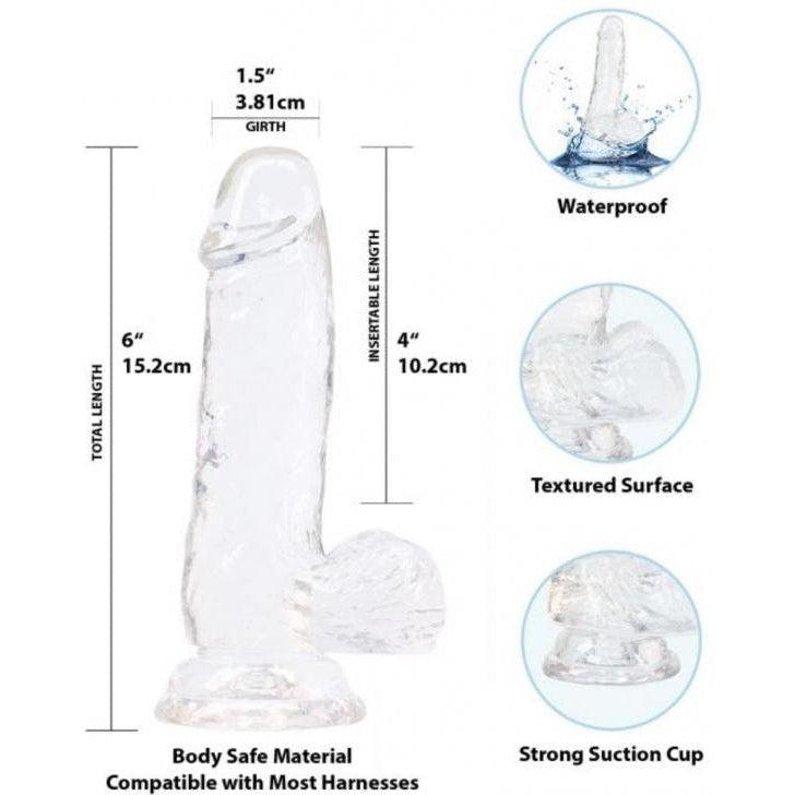 Crystal Addiction - Transparent Dildo - 15 cm