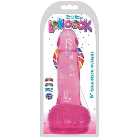 Dildo With Balls 15 CM - Cherry Ice