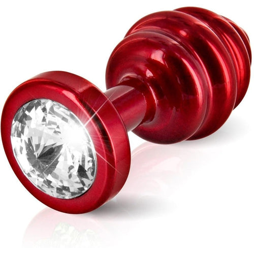 Diogol - Ano Butt Plug Ribbed Red 25 mm