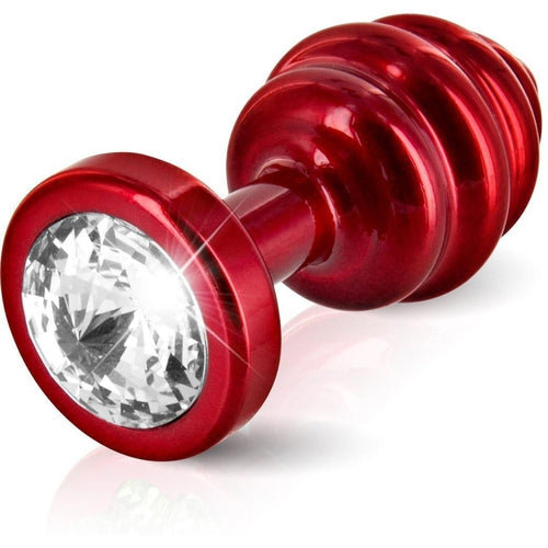 Diogol - Ano Butt Plug Ribbed Red 30 mm