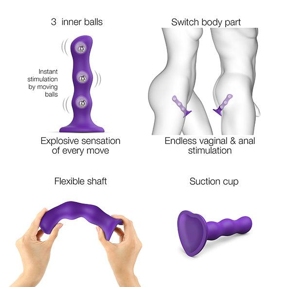 Strap-On-Me - Dildo Geisha Ball Purple M