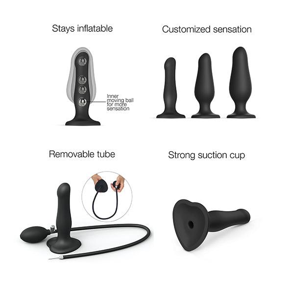 Strap-On-Me - Inflatable Dildo Black