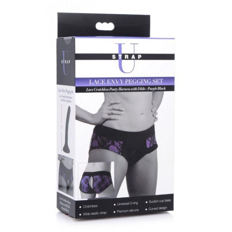 Envy Strap-on Harness with Dildo - Purple