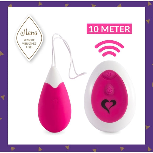 FeelzToys - Anna Vibrating Egg Remote Deep Pink