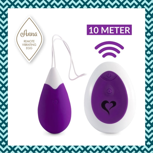 FeelzToys - Anna Vibrating Egg Remote Deep Purple