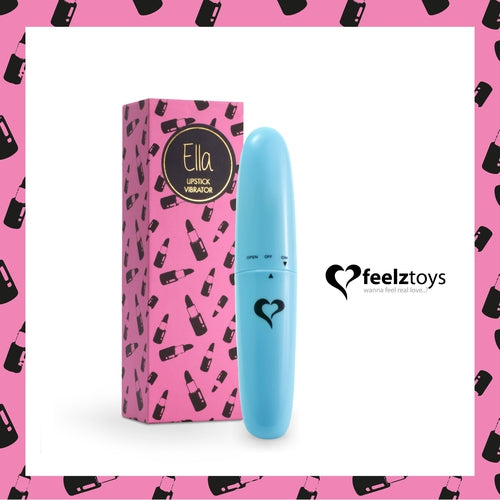 FeelzToys - Ella Lipstick Vibrator Light Blue