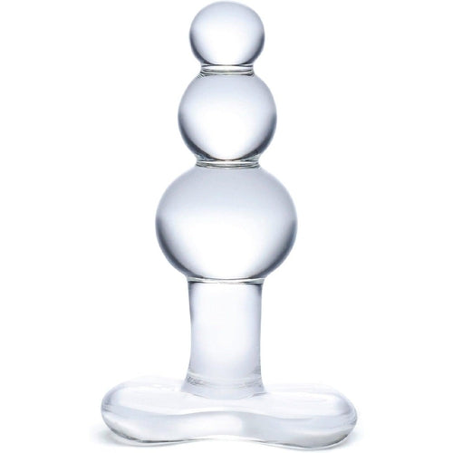 Glas - Beaded Glass Butt Plug With Tapered Base