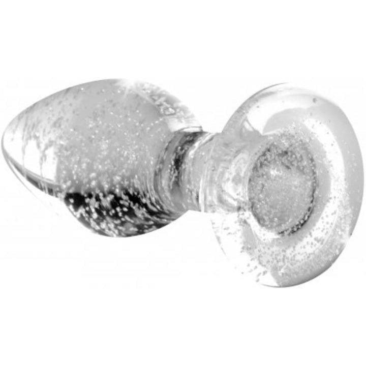 Glow-In-The-Dark Glass Anal Plug - Medium