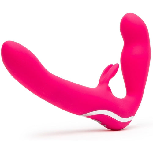 Happy Rabbit - Strapless Strap-On Rabbit Vibe Pink