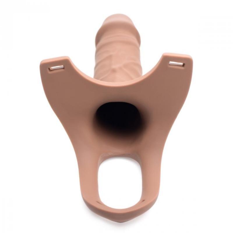 Hollow Strap-On Silicone Dildo With Harness