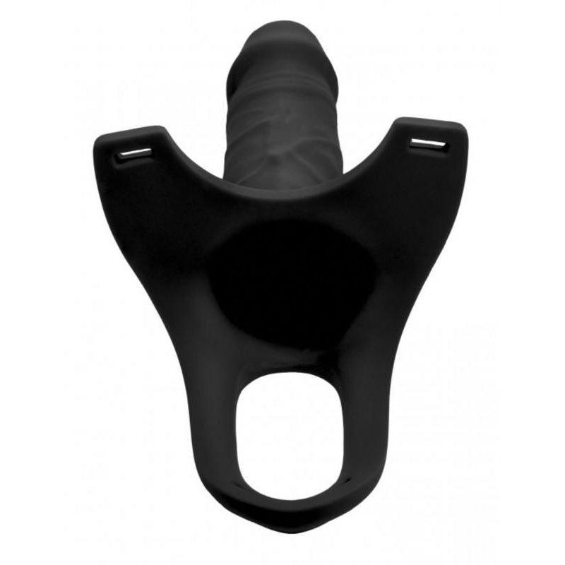 Hollow Strap-On Silicone Dildo With Harness