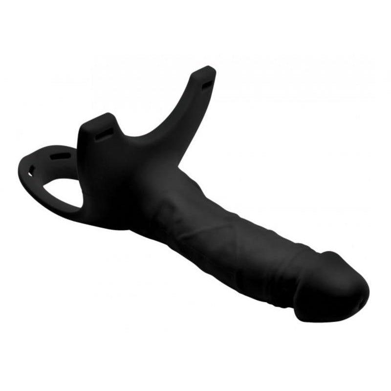 Hollow Strap-On Silicone Dildo With Harness