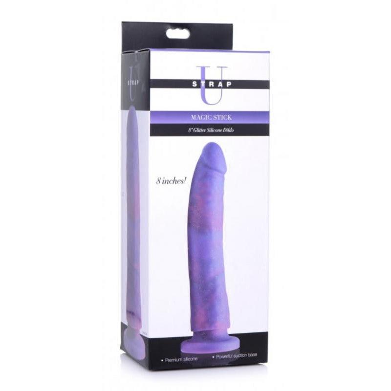 Magic Stick Silicone Dildo With Glitter - 20 cm