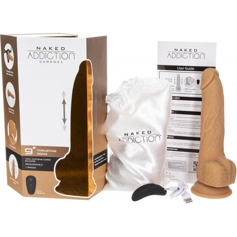 Naked Addiction Realistic Thrusting Dildo with Remote Control - 23 cm