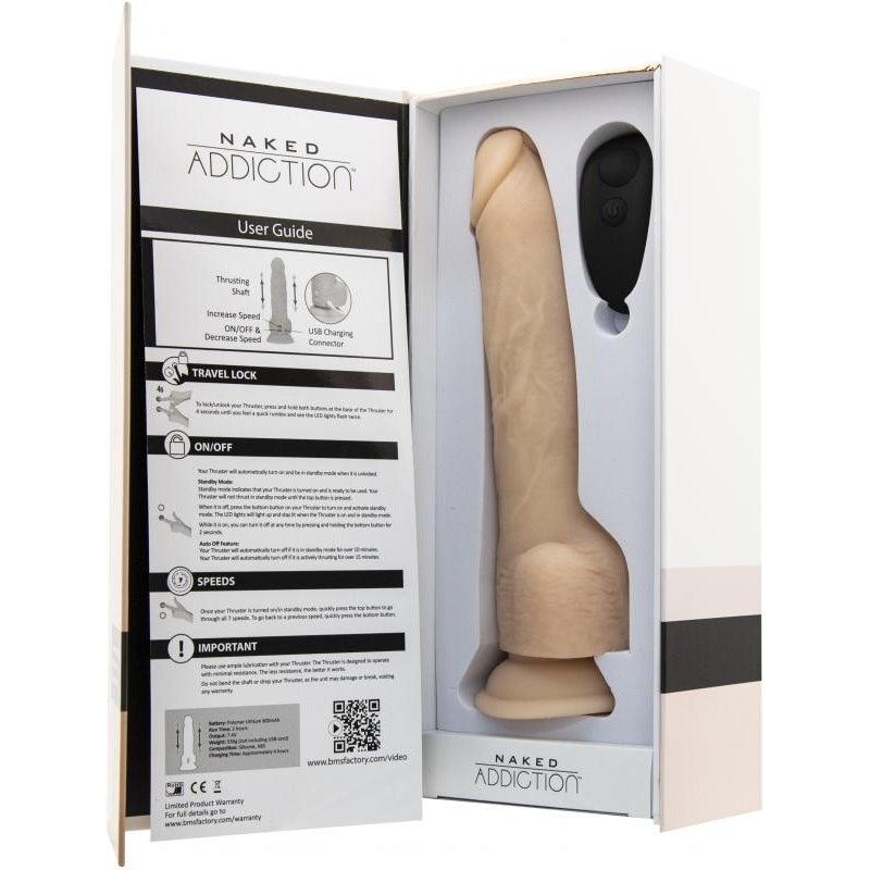 Naked Addiction Realistic Thrusting Dildo with Remote Control - 23 cm