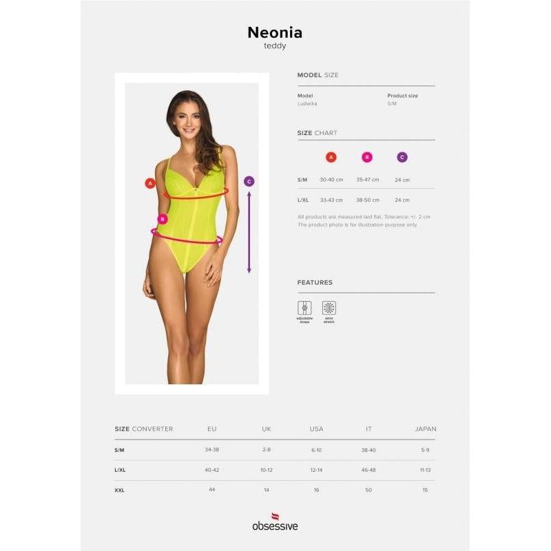 Neonia Striking Bodysuit With Zipper - Neon Yellow