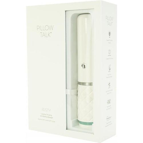 Pillow Talk - Feisty Thrusting Vibrator - Teal