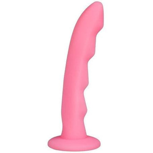 Ripples Silicone Strap On Harness Dildo- Pink