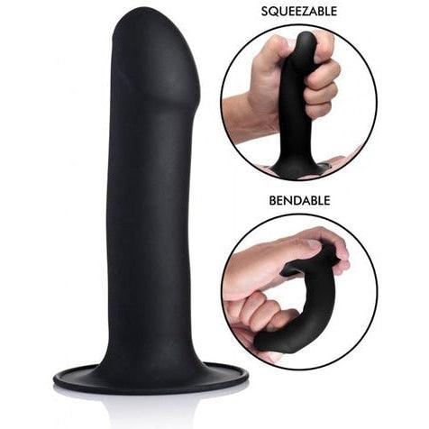 Squeeze-It Phallic Dildo - Black