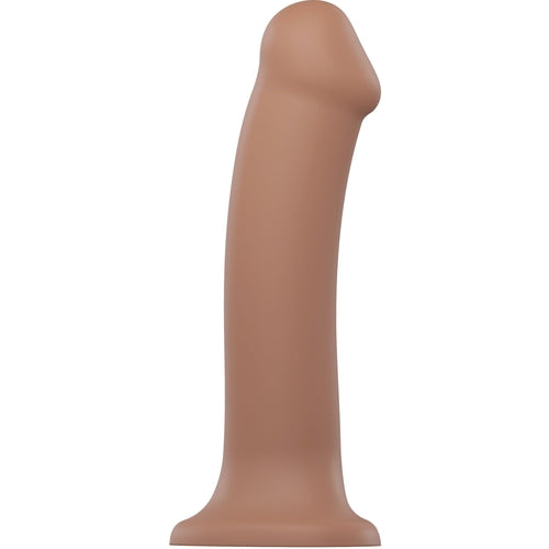 Strap-On-Me - Semi-Realistic Dual Density Bendable Dildo Caramel L