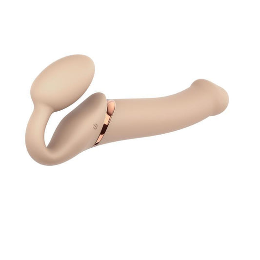 Strap On Me - Strapless Vibrating Strap-On Dildo - Size L - Beige