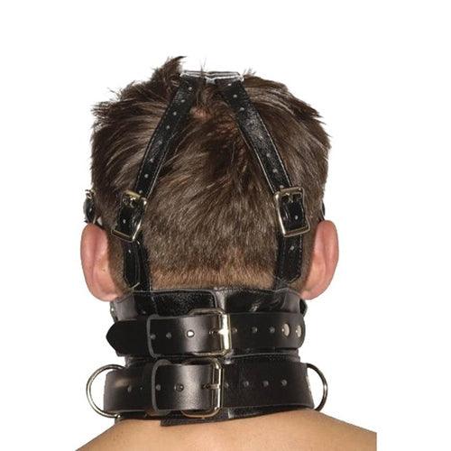 Strict Leather Premium Muzzle with Blindfold and Gags