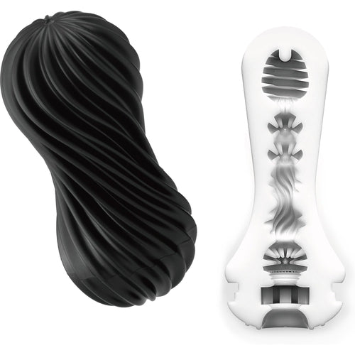 Tenga - Flex Masturbation Sleeve Rocky Black