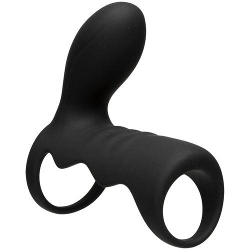 Vibrating Cock Cage with Wireless Remote - Black