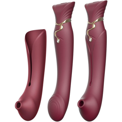 Zalo - Queen Set G-Spot Pulsewave Vibrator Wine Red