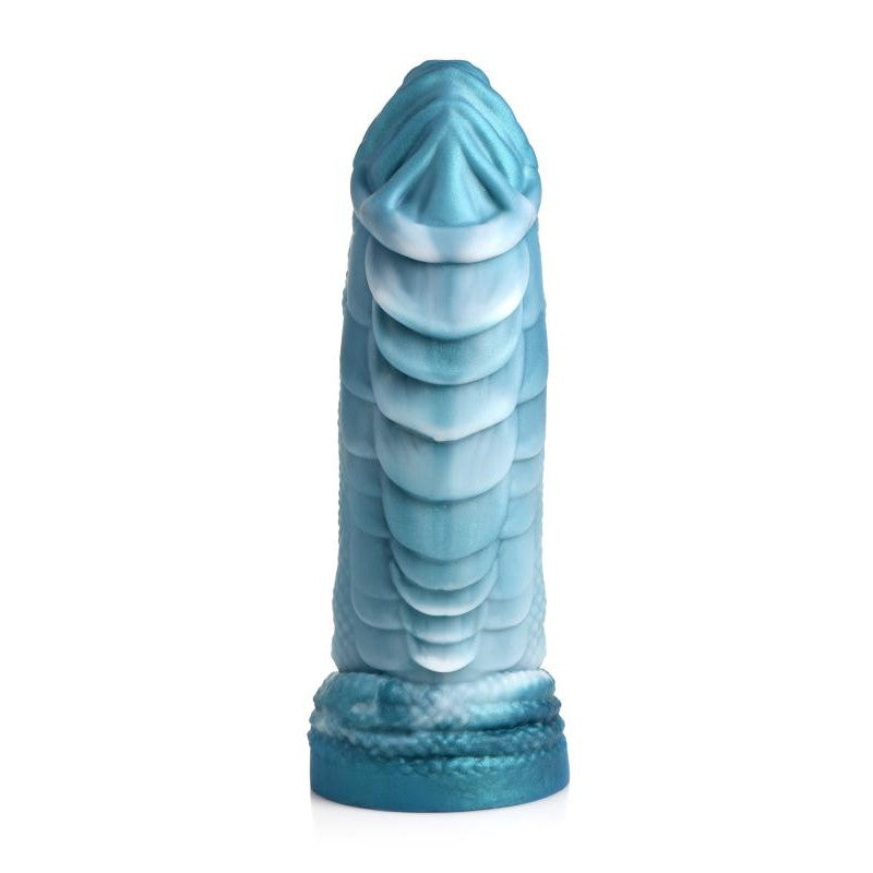 Sea Serpent Scaly Dildo - Blue