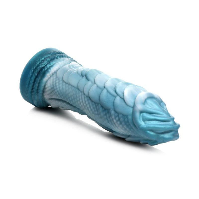 Sea Serpent Scaly Dildo - Blue