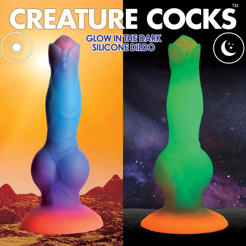 Glow-in-the-dark Silicone Alien Dildo